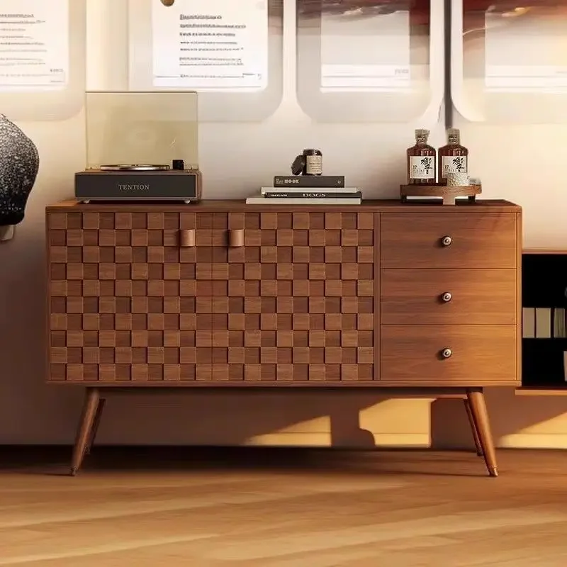 Retro chest Internet celebrity medieval solid wood cabinet Japanese side cabinet medieval coffee cabinet locker bedroom entry