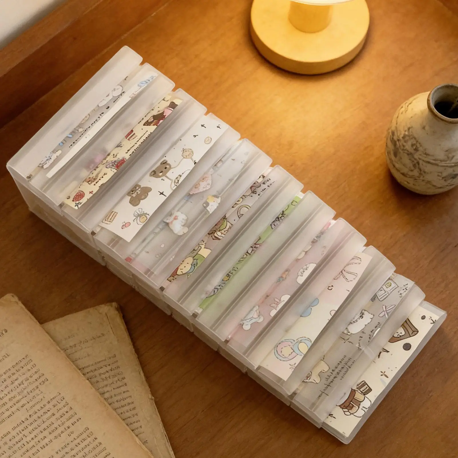 Nail transfer paper storage box Nail Foil Storage Box transparent organizer for foil rolls and stickers Nail Foil transfer sheet