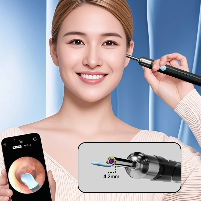 WIFI Ear Picker Portable Ear Cleaner Endoscope Video Ear Camera Visual Ear Sticks 6LED 1080P Ear Wax Removal Kit Ear Spoons Case