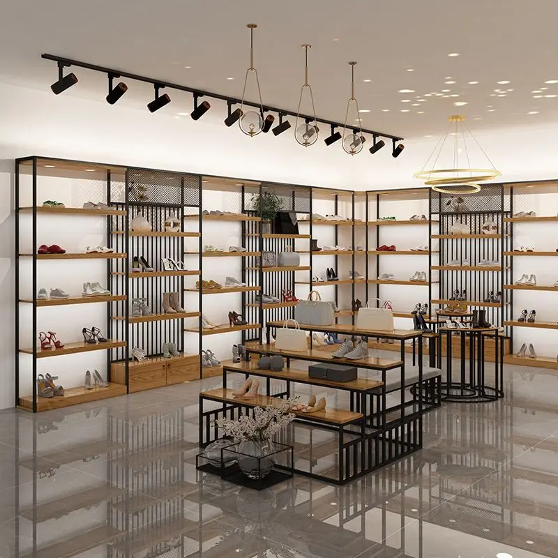 رف متجر الأحذية رف عرض متجر الملابس حقيبة مجوهرات رف الأحذية النسائية متجر زميل الدراسة خزانة عرض الأحذية الإبداعية #4