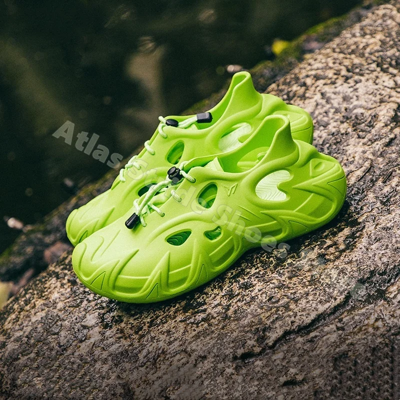 

Unisex White Hollow-Out EVA Sneakers Drawstring Closure Quick-Dry Anti-Skid Lightweight Breathable Casual Daily Outdoor Shoes