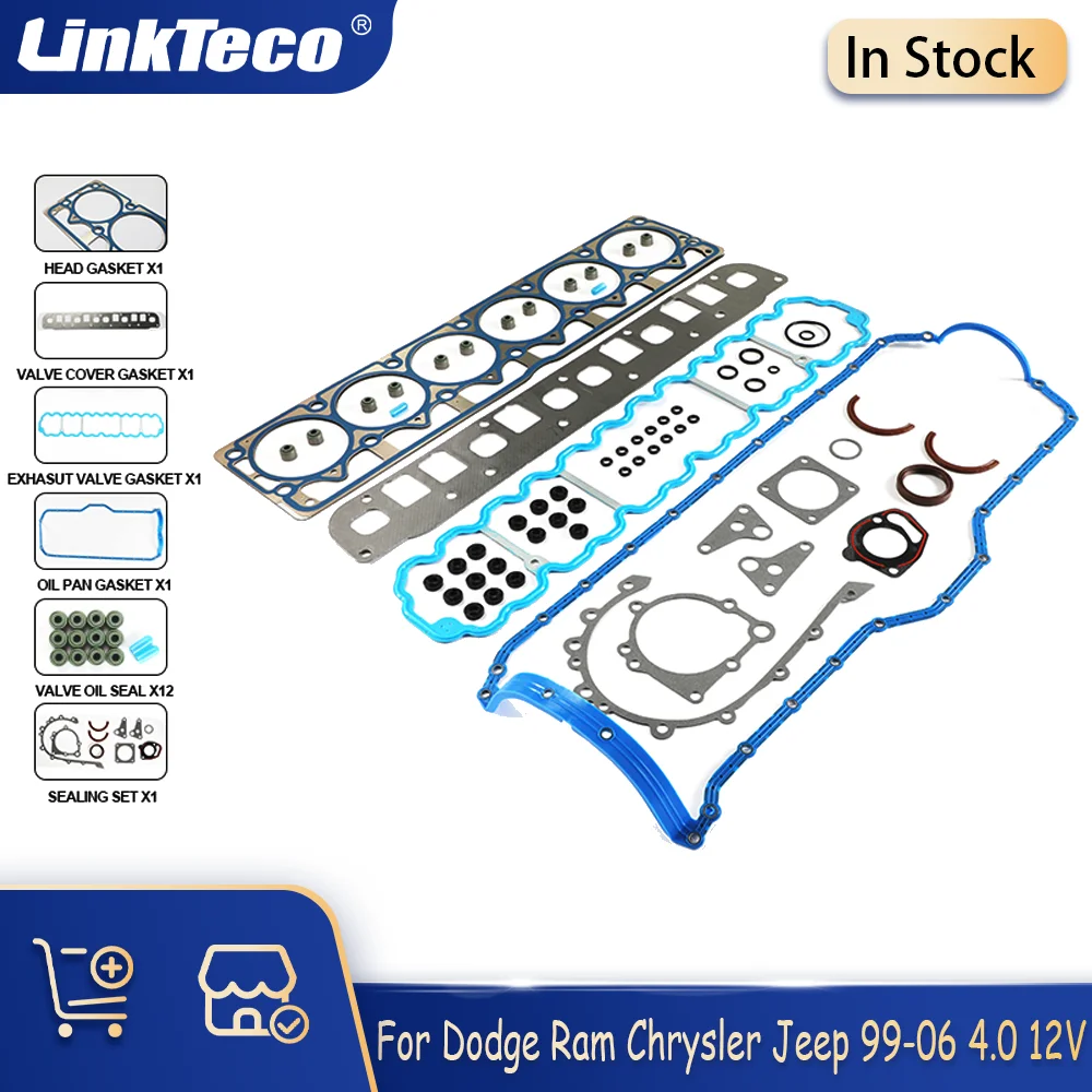 

Cylinder Head Gasket Set Fit 99-06 4.0 L ERH For Jeep Grand Cherokee TJ Wrangler HS9076PT4 5012365AA 5012365AB 5012365AC 4.0L