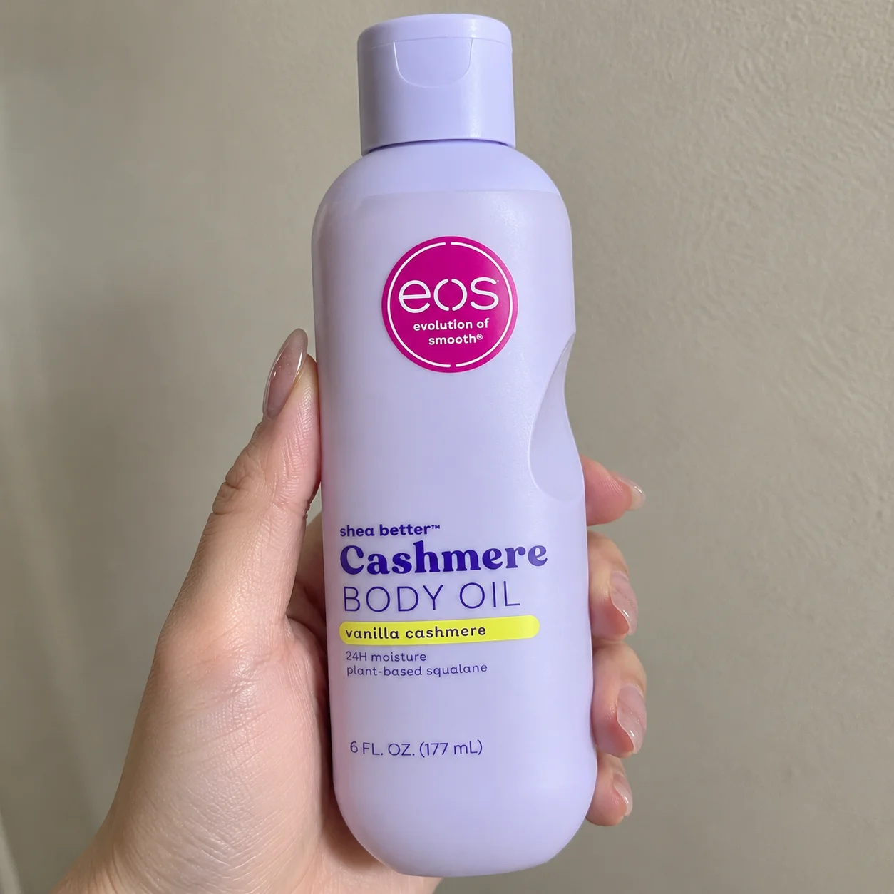 Eos Shea Better Cashmere Body Oil Vanilla Cashmere Hydrating Fast Absorb Moisture After Shower Smooth Rough Luminous Skin Finish