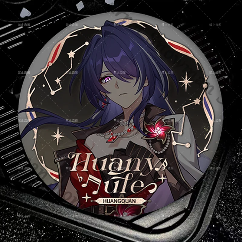 Honkai: Star Rail Castorice Acheron Herta Anime Doppio Flash Distintivo Spilla in banda stagnata Distintivo Medaglia Cartoon Cosplay Regalo 75mm