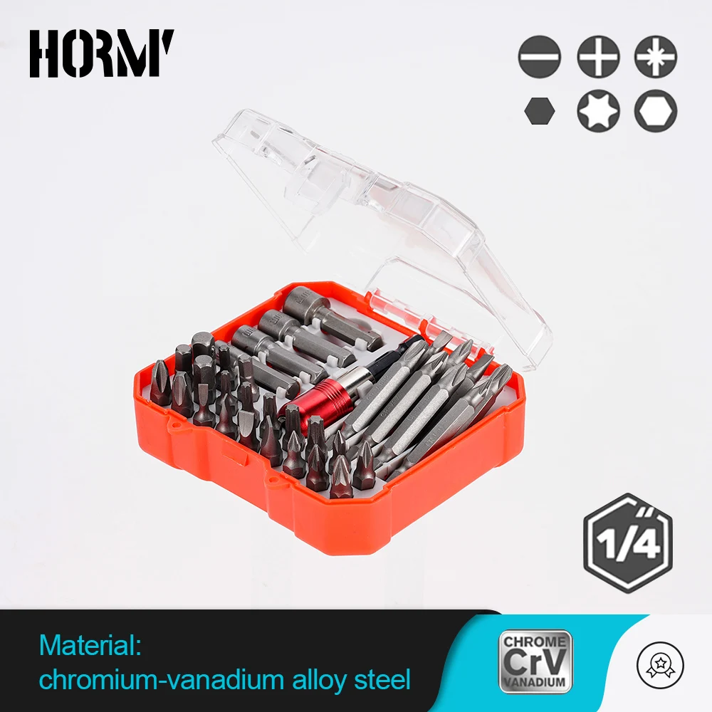 

Hormy Screwdriver Socket Set Chromium Vanadium Steel 34 In 1 Torx Repair Hex Mechanical Wrench Screw Bit Set Tool Accessories