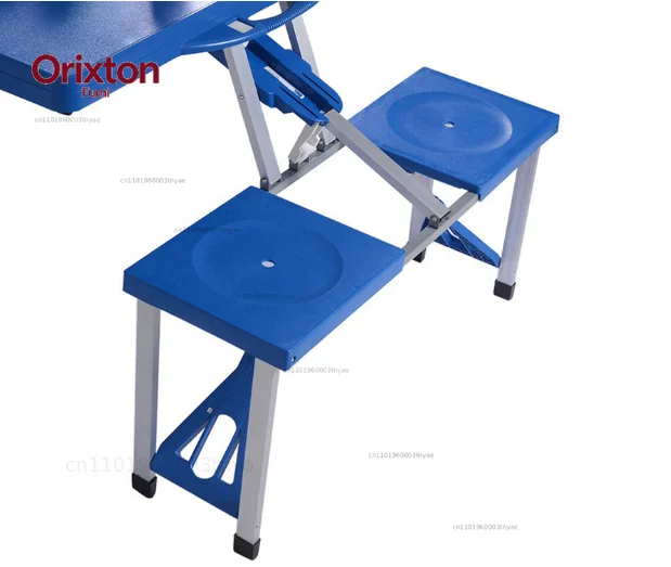 Hot Sale Camping Table and Chair Suitcase Portable Picnic Foldable Folding Table with Chair and Umbrella Hole for 4 People