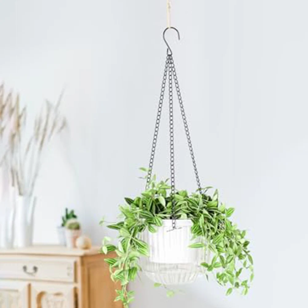 Self-Priming Flowerpot Plastic Hanging Plant Flower Pot Outdoor Garden Courtyard Hanger Basket Container Removable Hanging Chain