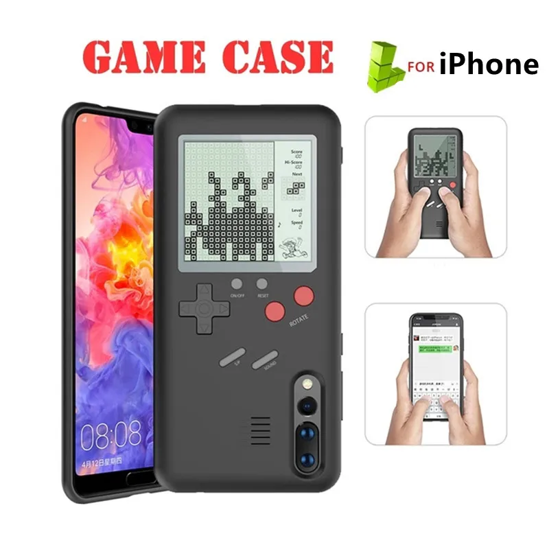 Relive Stress Gameboy Gaming Case for IPhone 13 12 11 14 Pro Max 7 8 Plus XS XR X SE 2 2020 Retro Tetris Game Phone Back Cover