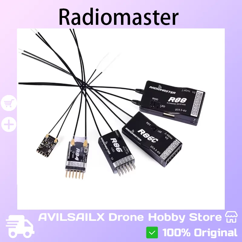 Radiomaster R81 / R84 / R86 / R86C / R88 V2.0 - جهاز استقبال RC عالي الأداء لأجهزة التحكم عن بعد