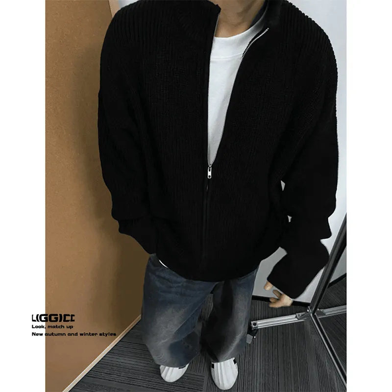 

Laid-ba Sle мужской открытый кардиган, свитер, свободный повседневный американский модный бренд, осенне-зимняя одежда Cleanfit, верхняя одежда высокого класса