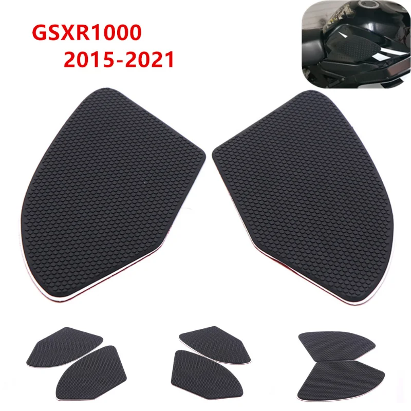 

For SUZUKI GSX R1000 GSXR1000 GSX-R1000 2015-2021 2016 2017 2018 K11 Motorcycle Tank Pad Side Gas Knee Grip Stickers Black