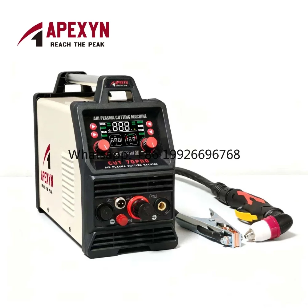APEXYN CUT-70Pro New Home DIY CNC 25mm Single Phase Mini Metal Plasma Cutter Stainless Steel Aluminum 0.1mm Precision IGBT
