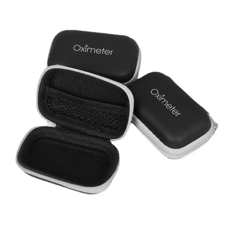 New Hard EVA Pulse Oximeter Storage Bag Carrying Case Zipper Fingertip Pulse Oximeter Bag Protective Box Strong Space