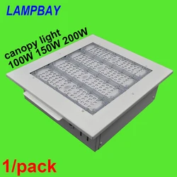 LED Canopy Light 100W 150W 200W Gas Station Lighting Surface mounted Ceiling Lamp Recessed Downlight