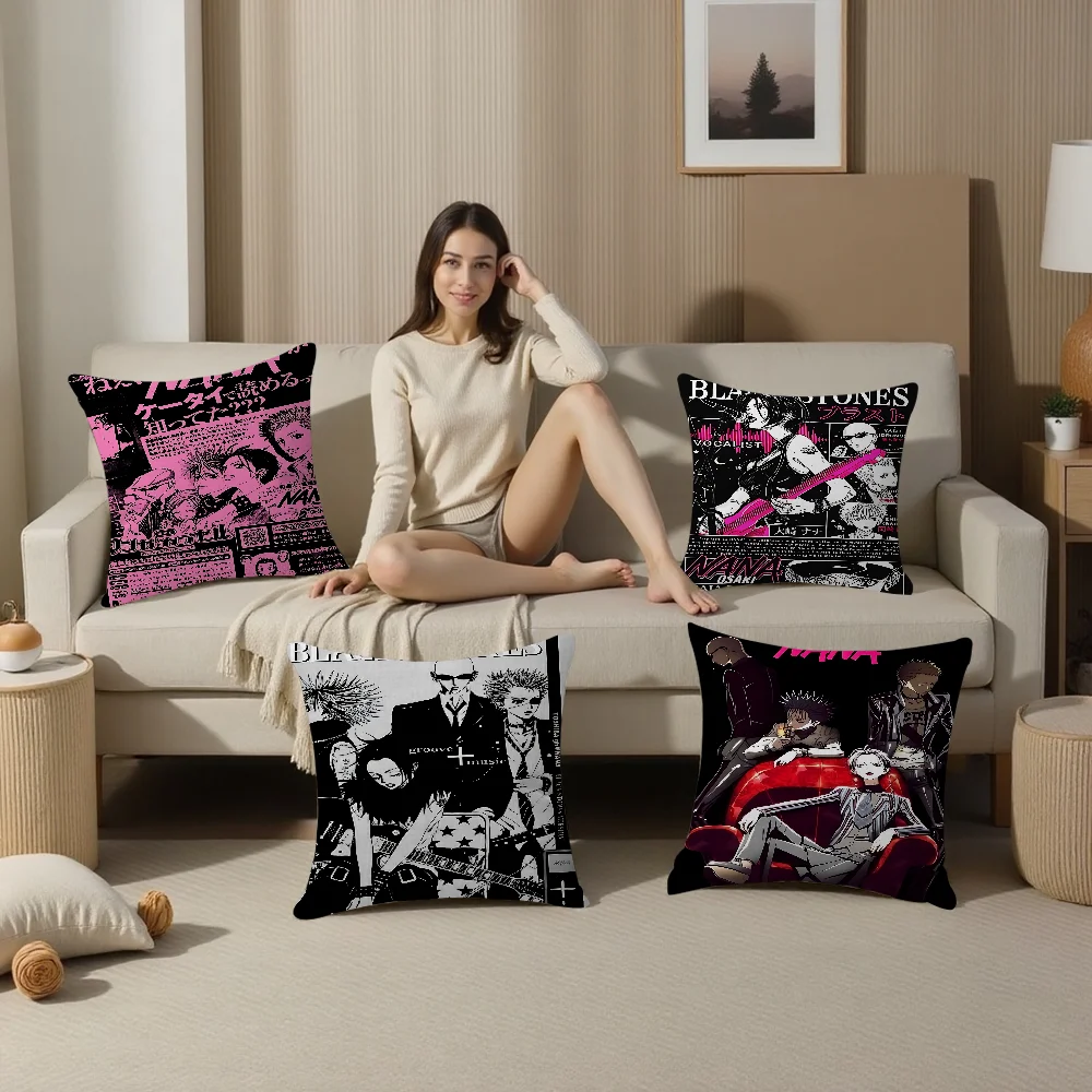 

Japanese Classic Anime NANA Personalized Picture Text Home Decorative Pillows Household Gifts 45x45cm