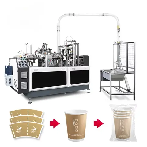 Vollautomatische Ultraschall-Pappbecherherstellungsmaschine – 100 Stück/min hohe Effizienz für Einwegbecher für Kaffee, Milch, Tee