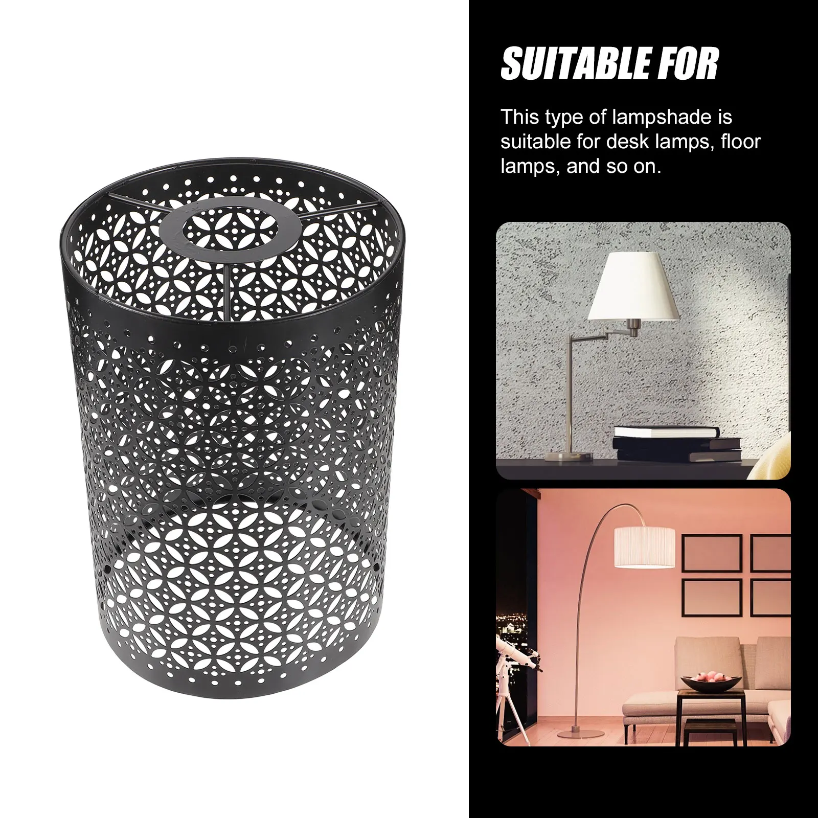 

Cylindrical Lampshade Iron Shades for Table Floor Lamps Modern Metal Lampshades Small Hole Eyes Soften Light Fits