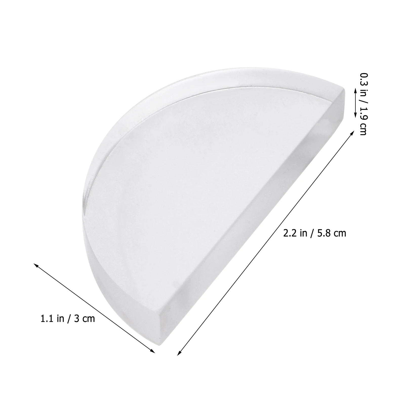

5 pcs Acrylic for Optical Physics Teaching Labs Convex Lens Convex Concave Physics Optical Lens Prism Multi Shape