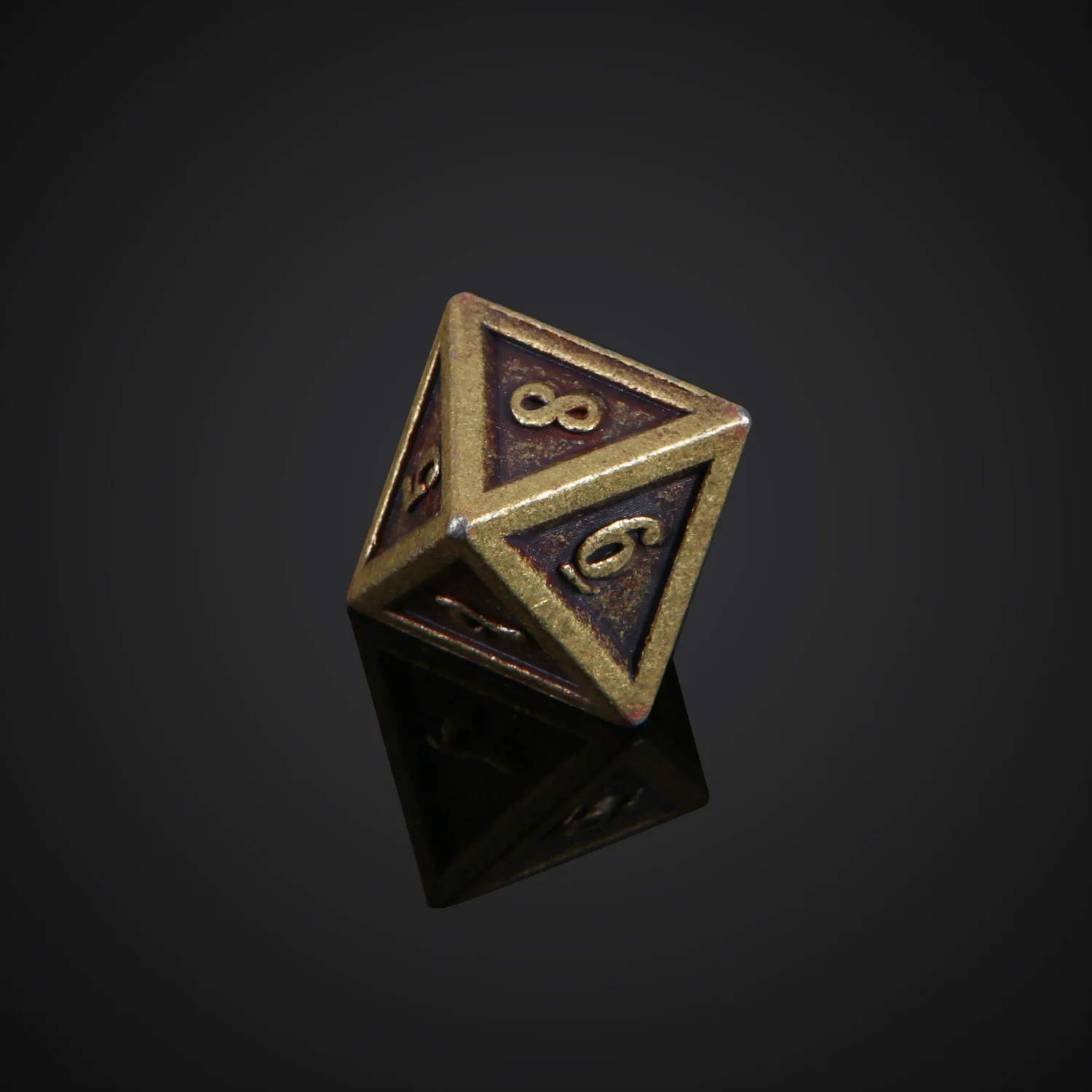 7PCS Metall Polyedrische Würfel Bronze DND Spiel Würfel für RPG Dungeons and Dragons DND RPG MTG D20 D12 D10 D8 D6 D4 Tisch Spiel – Detail 6