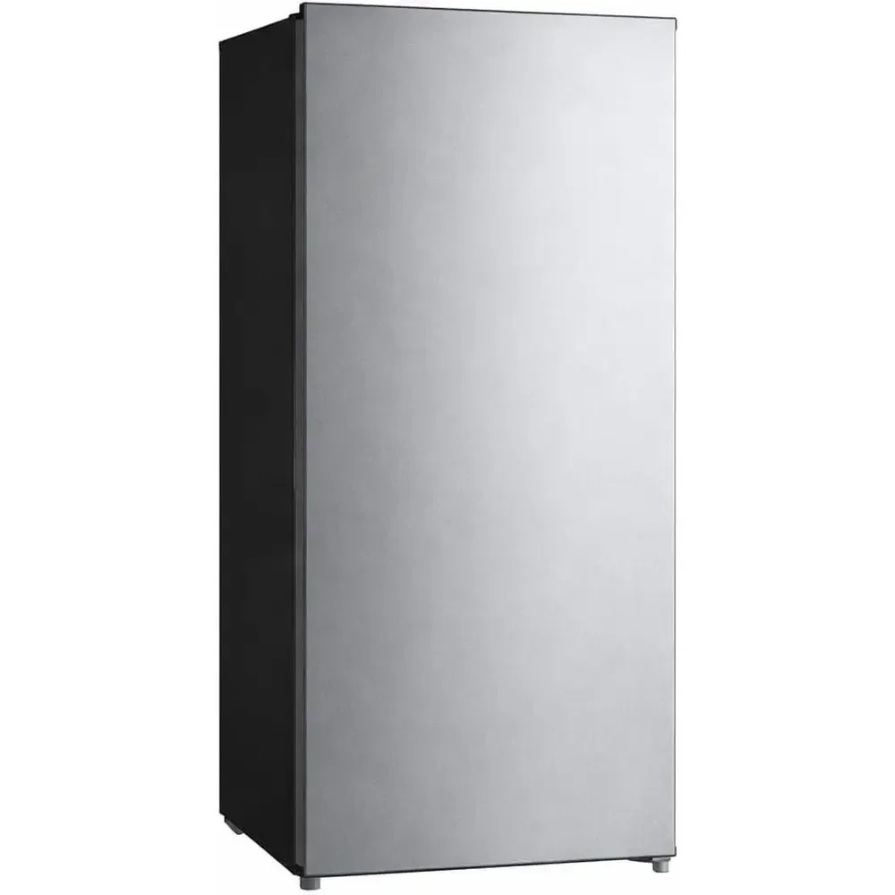 Upright Freezer, Reversibly Hinged Door, Removable Racks - 7.1 Cu. Ft. Stainless Steel