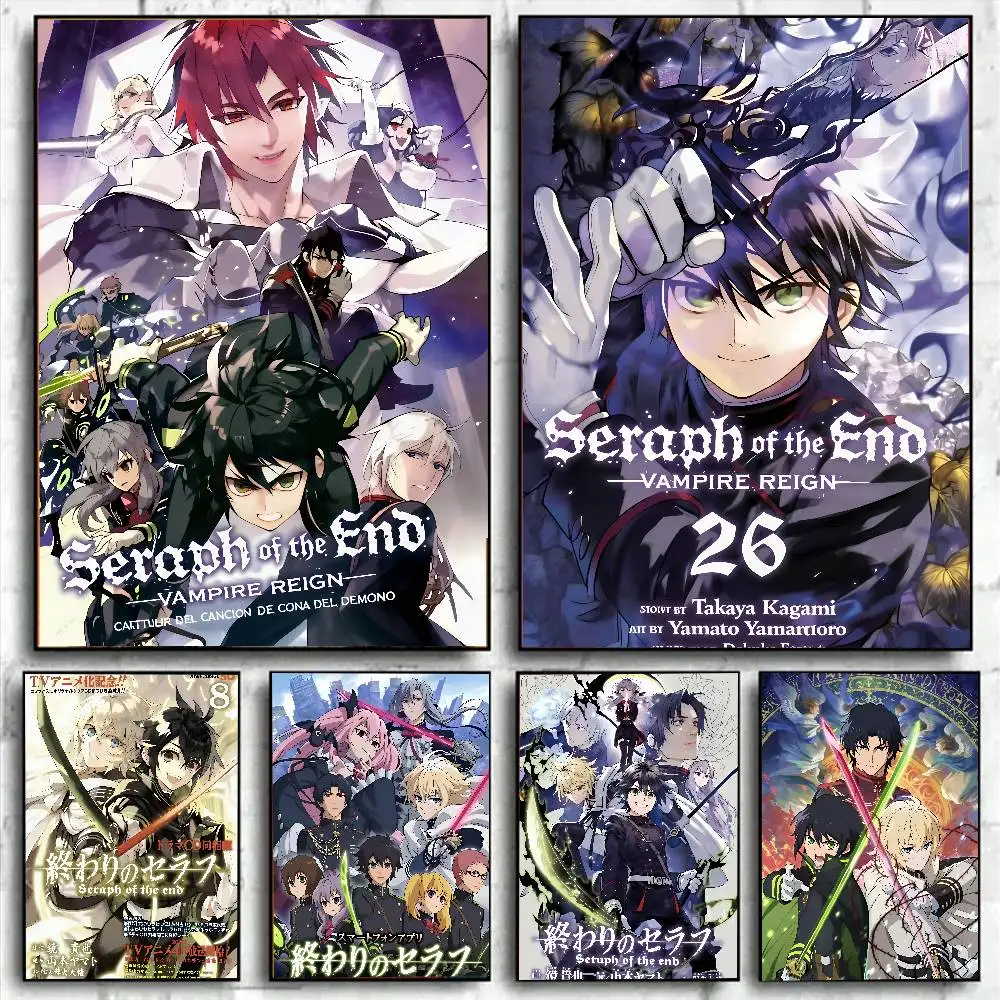 Anime S-Seraph of The End Poster Perfect Sticker Self Adhesive Art Designed for Home Dining Office Spaces