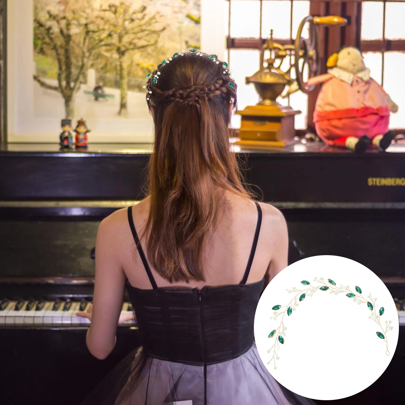 

1pcs Pearl Hairband Elegant Bridal Headpiece Wedding Hair Decoration Artificial Pearl Headdress Rhinestone Tiara Hair Accessory