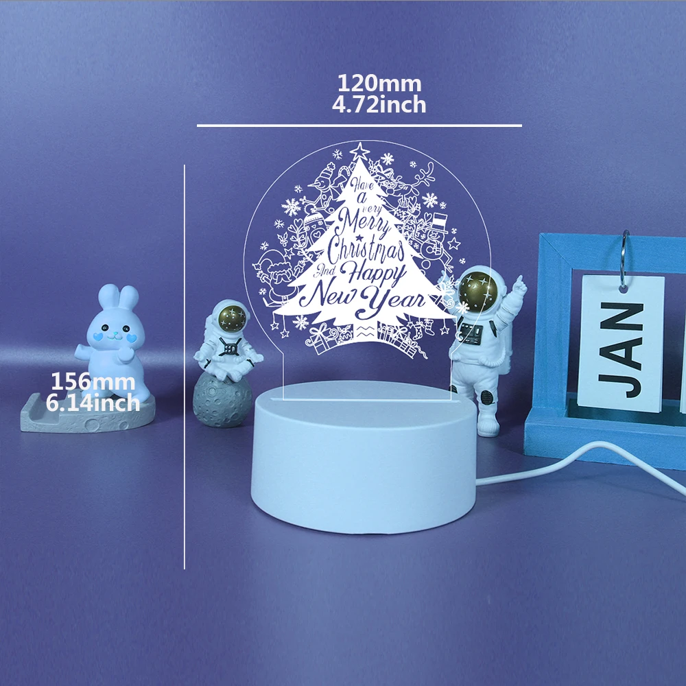 Sapins de Noël Veilleuse LED pour la Décoration de la Maison, Veilleuse 3D pour Chambre, Cadeau de Noël