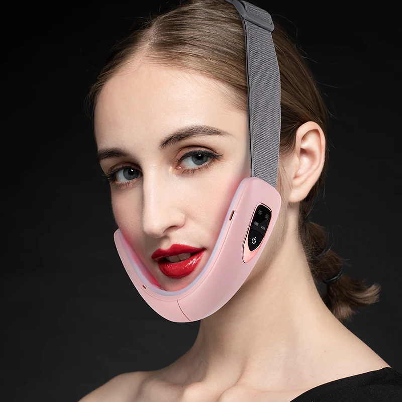 

Facial Lifting Device LED Photon Therapy Facial Slimming Vibration Massager Double Chin V-shaped Cheek Lift EMS Face Massager