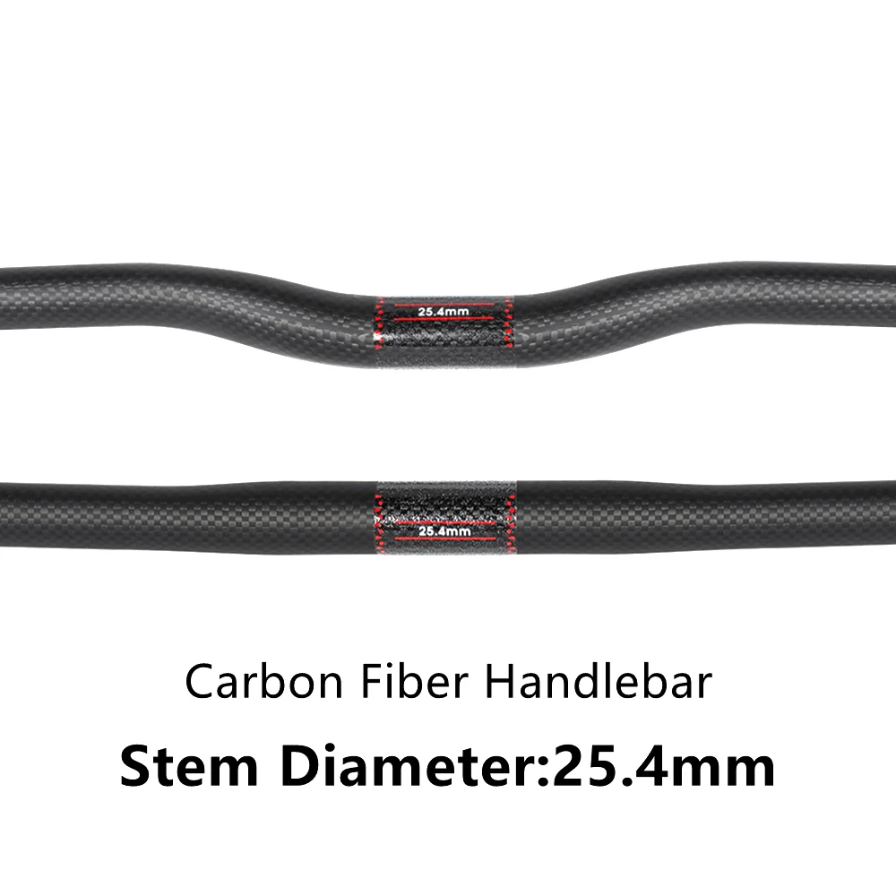 

Bicycle Handlebar 25.4mm Matte 3K Carbon Fiber Bike Handlebars For Folding MTB BMX Kids' Bikes Handle Bar Width 480-700mm