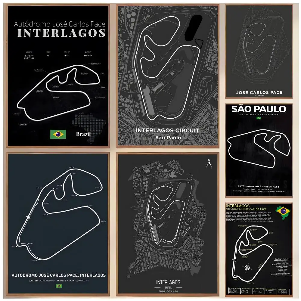 Urban Landmark I-Interlagos Poster  Classic Home Interior Design & Modern Wall Decor Art Collection