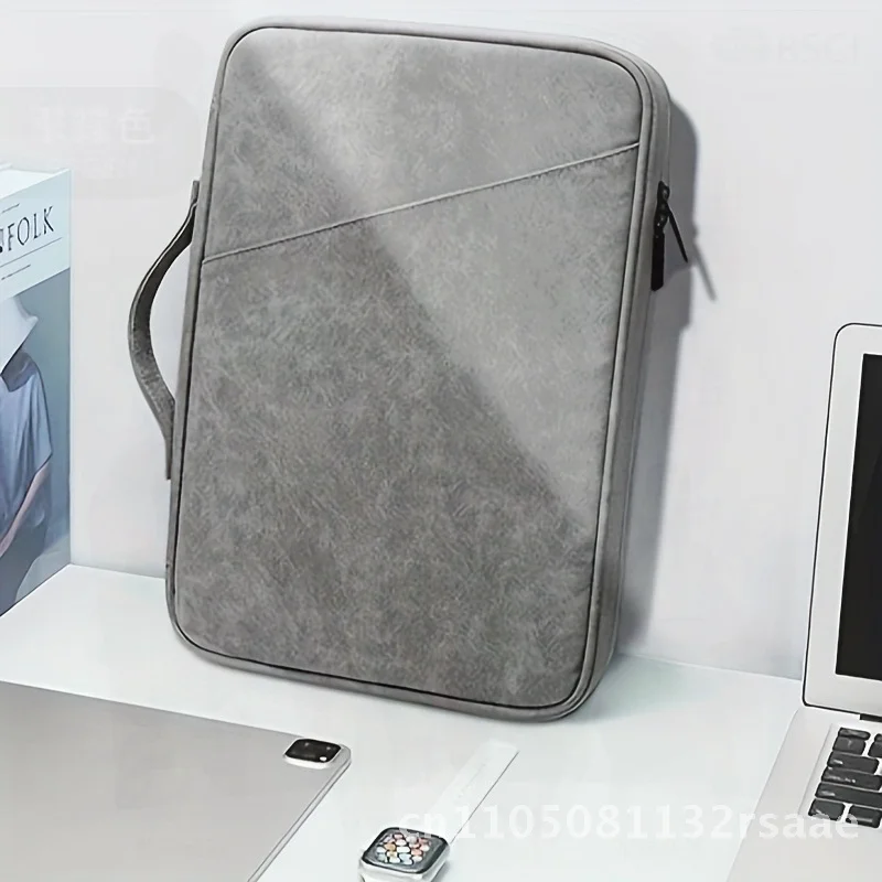 

11-дюймовая сумка для хранения планшетов из овечьей кожи, водонепроницаемый, антисейсмический, серый, электрический, унисекс, чехол для планшета с хрустальным бархатом