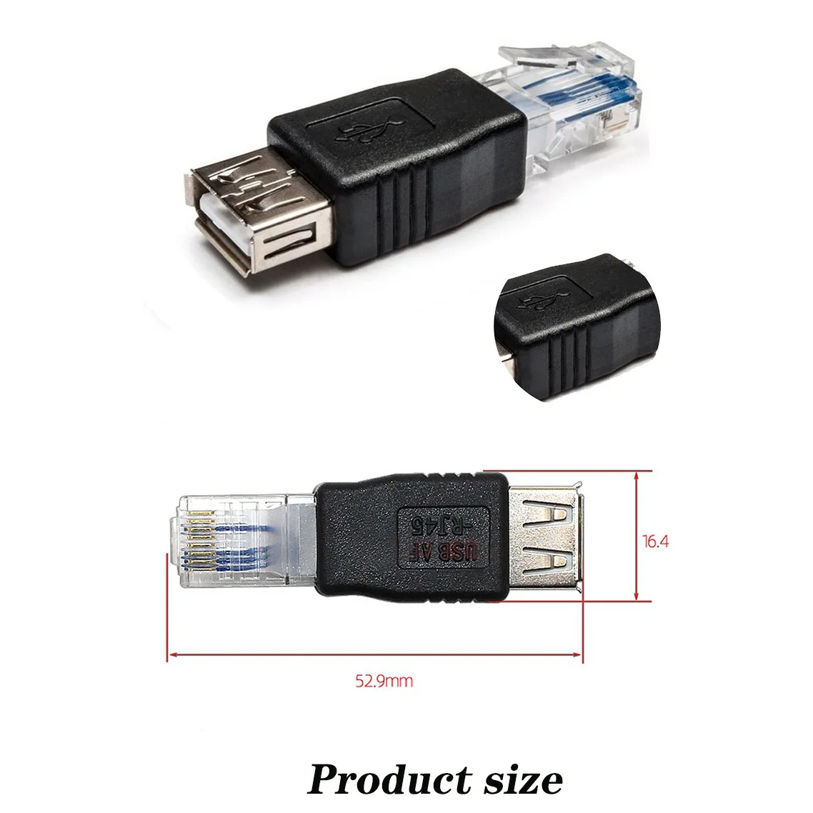 1-6pcs Ethernet to USB Adapter RJ45 Ethernet Male to USB Female Converter  Network Connector for Laptops Computers