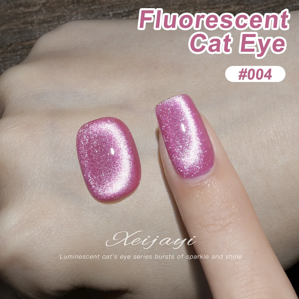 Fluorescent Cat Eyes Gel Polish 15ml Crystal Crystals Magnetic Gel with Sparkles Professional Semi Permanent Varnish