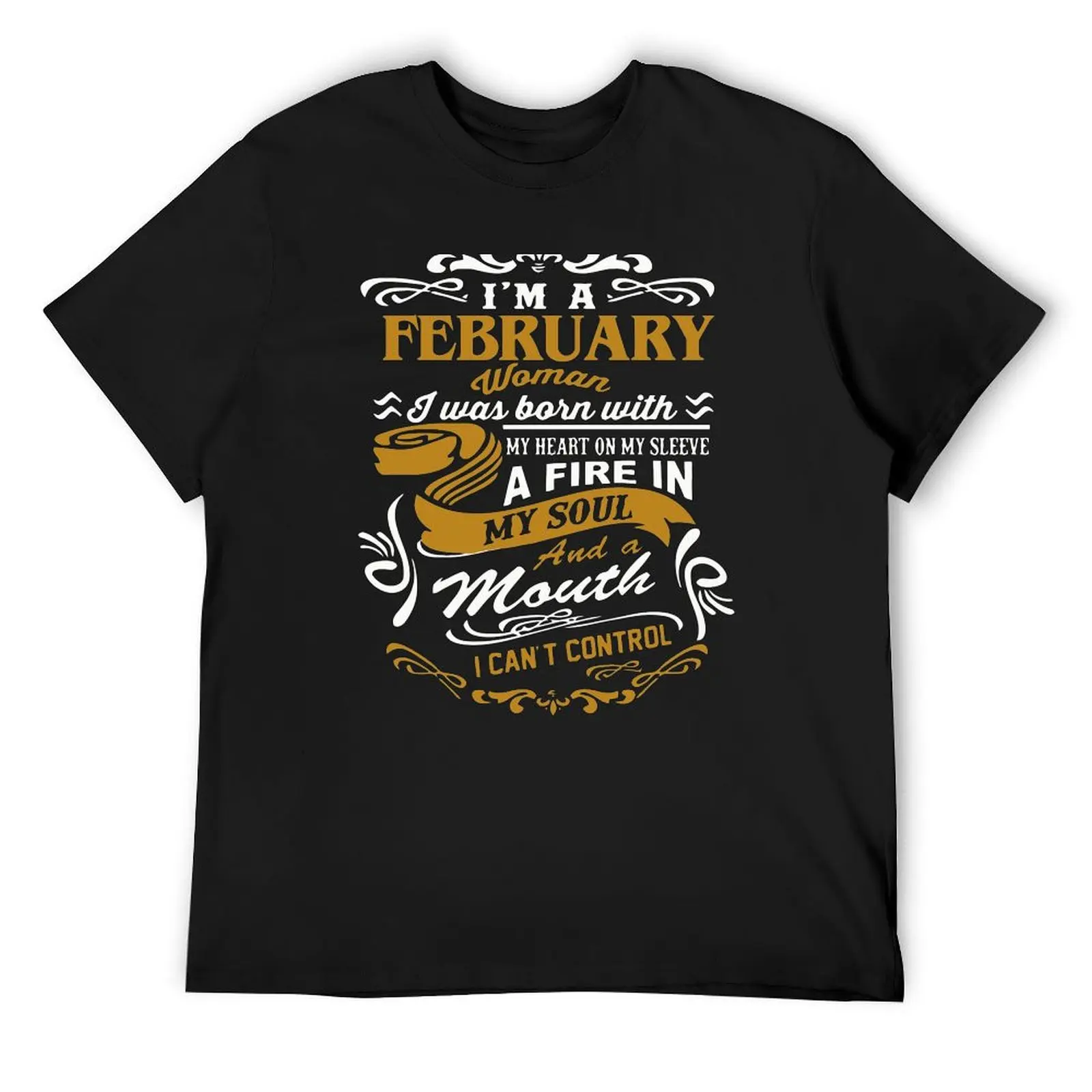 

i am a february woman T-Shirt oversizeds customizeds man clothes funny gifts men workout shirt