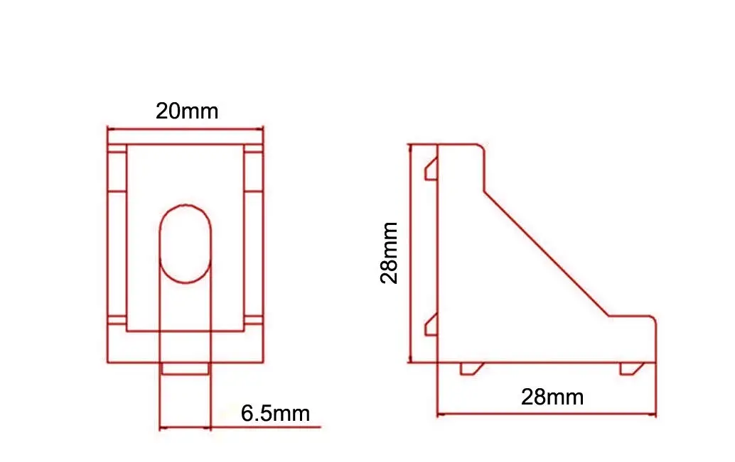 5 Stück/10 Stück 2020 3030 Eckwinkel-Montage, schwarzer Winkel-Aluminium-Stecker 3060 4040 4080 für industrielles Aluminiumprofil – Detail 13