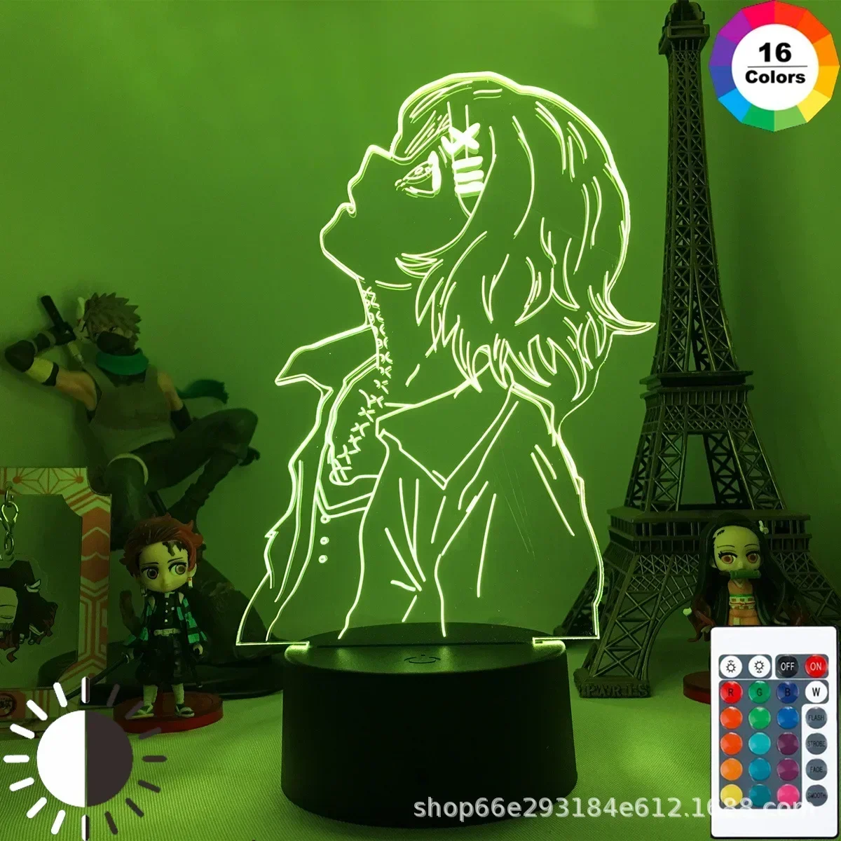 Tokyo Ghoul Ken Kaneki 3D LED Night Light, Anime Lâmpada para decoração do quarto, Nightlight, Birthday Gift, Acrílico, Brinquedos infantis