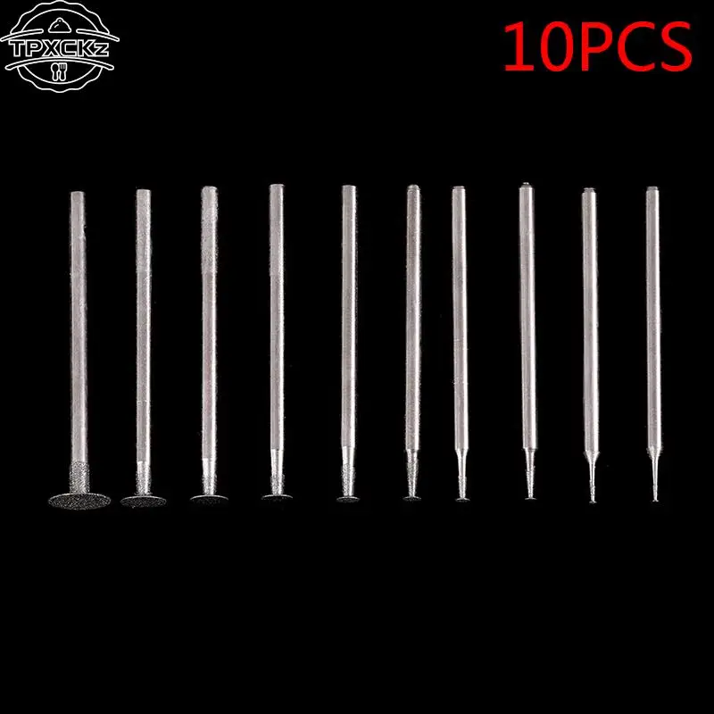 10 Sizes Grinding Bit For Dremel Accessory 2.35mm Ultra-Thin T Head Shank Diamond Mounted Point Stone Jade Carve Polish Engrave