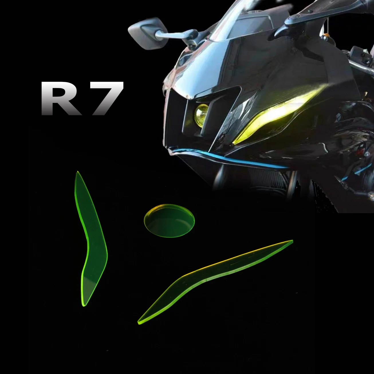 For Yamaha YZF R7 YZFR7 2020-2023 YZF-R7 Front Headlight Cover Guard Protection Acrylic Head Lamp Shield Screen Lens Accessories