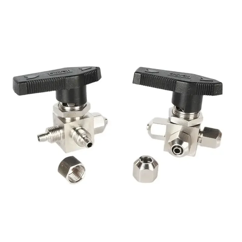 304 316 3-Way Ball Valve Type L, Stainless Steel Horizontal Fast Swing Three-Way Ball Valve