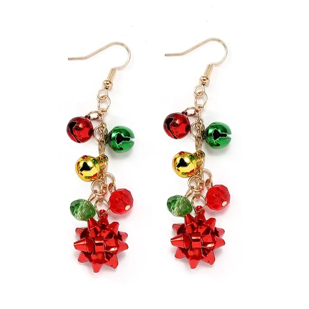 Sweet Necklace Christmas Bell Jewelry Set Bracelet Earrings Xmas Clavicle Chain Alloy Jewelry Accessories Girl