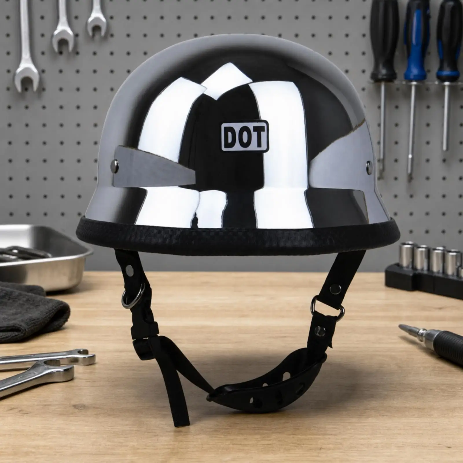 retro-half-helmet-silver-electroplated-abs-shell-dot-certified-lightweight-motorcycle-protective-headgear-for-men-women-urban