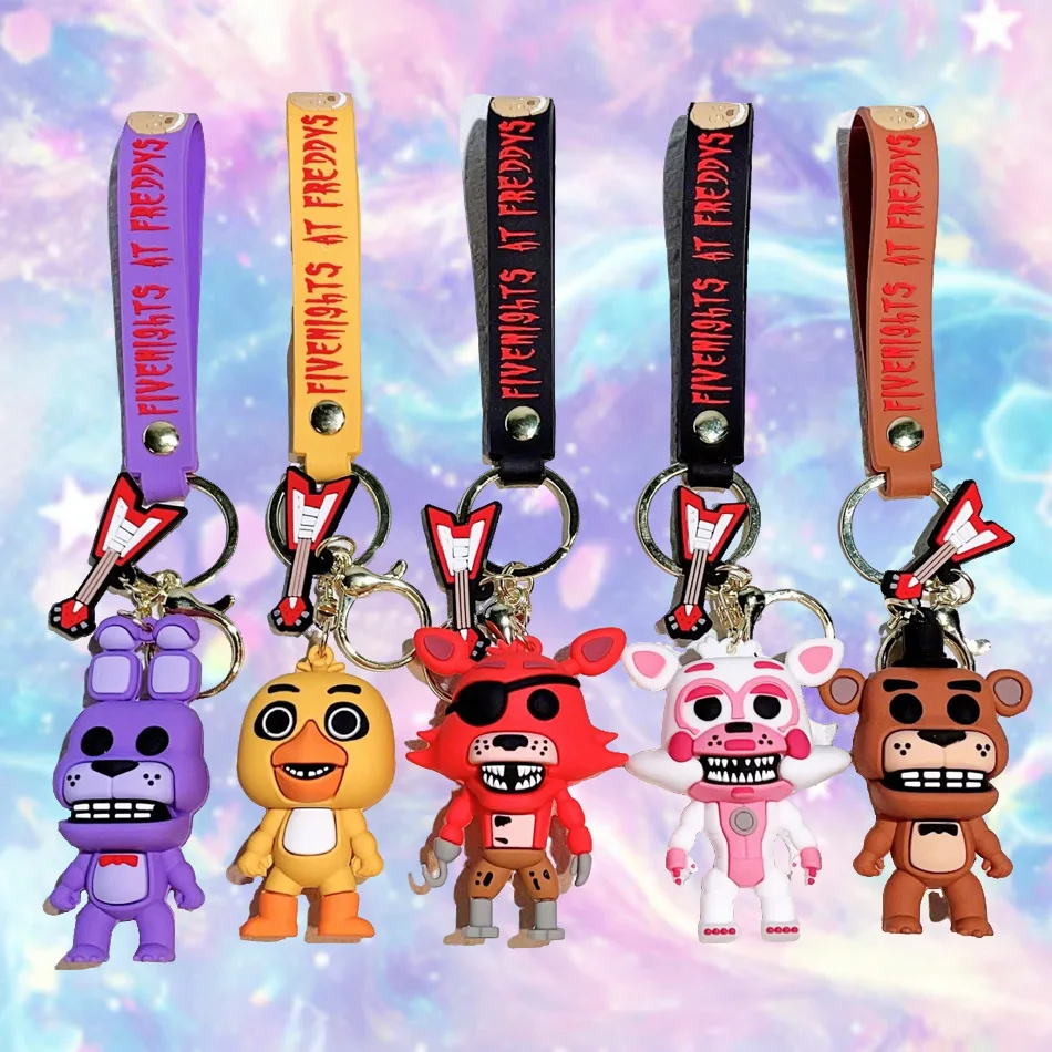 جديد 7 سنتيمتر FNAF فريدي سلاسل المفاتيح لعبة الحيوانات المحشوة الدب الأرنب لعبة Fnaf ألعاب من القطيفة عيد الميلاد عيد الميلاد للأطفال لعبة هدية #1