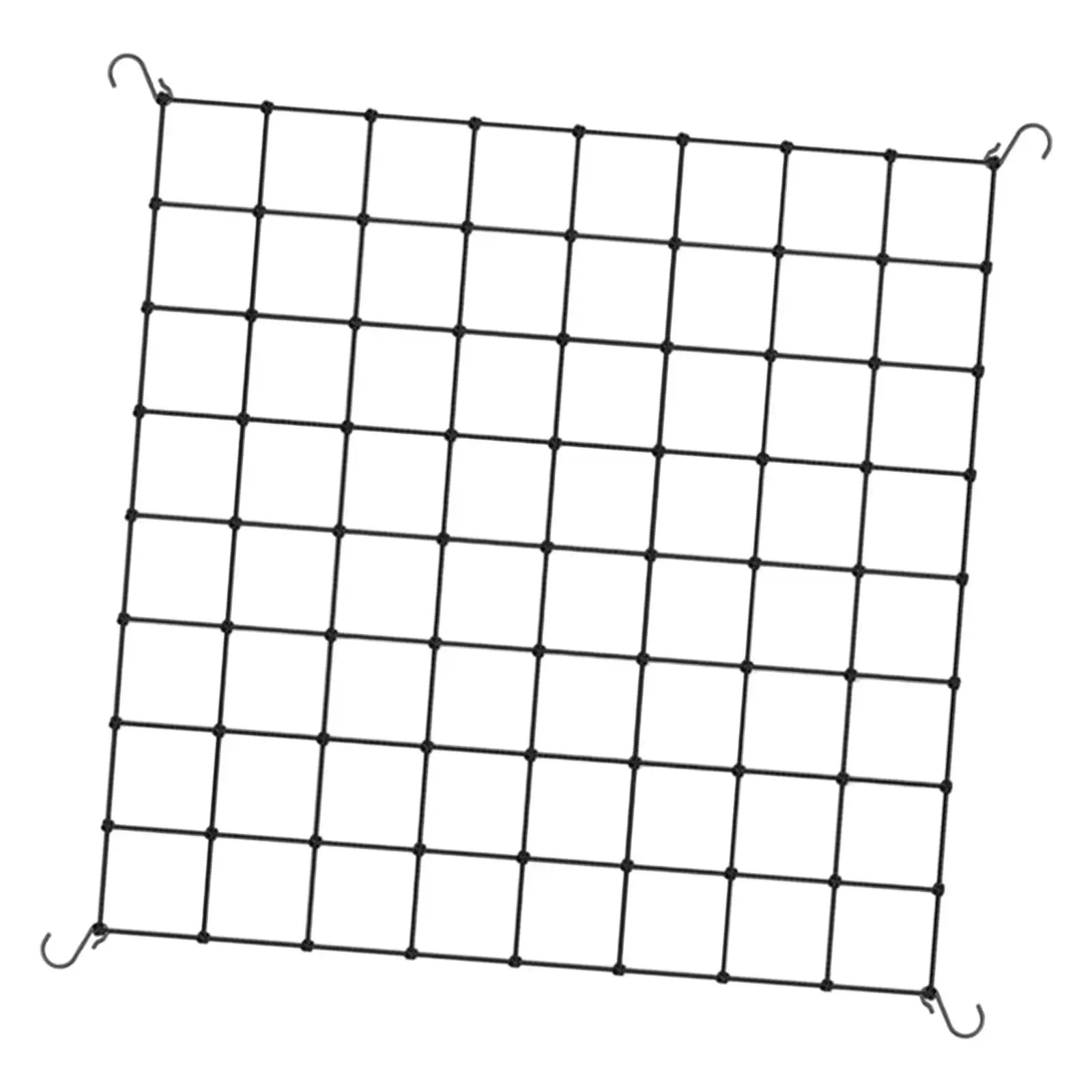 Square Mesh Grow Tent Trellis Netting Lightweight for Tomatoes Black Save Space