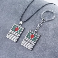 Anime Hunter x Hunter Keychain License Card Metal Badge Pendant Key Chain Holder Men Gift Jewelry Choker Chaveiro Pendant