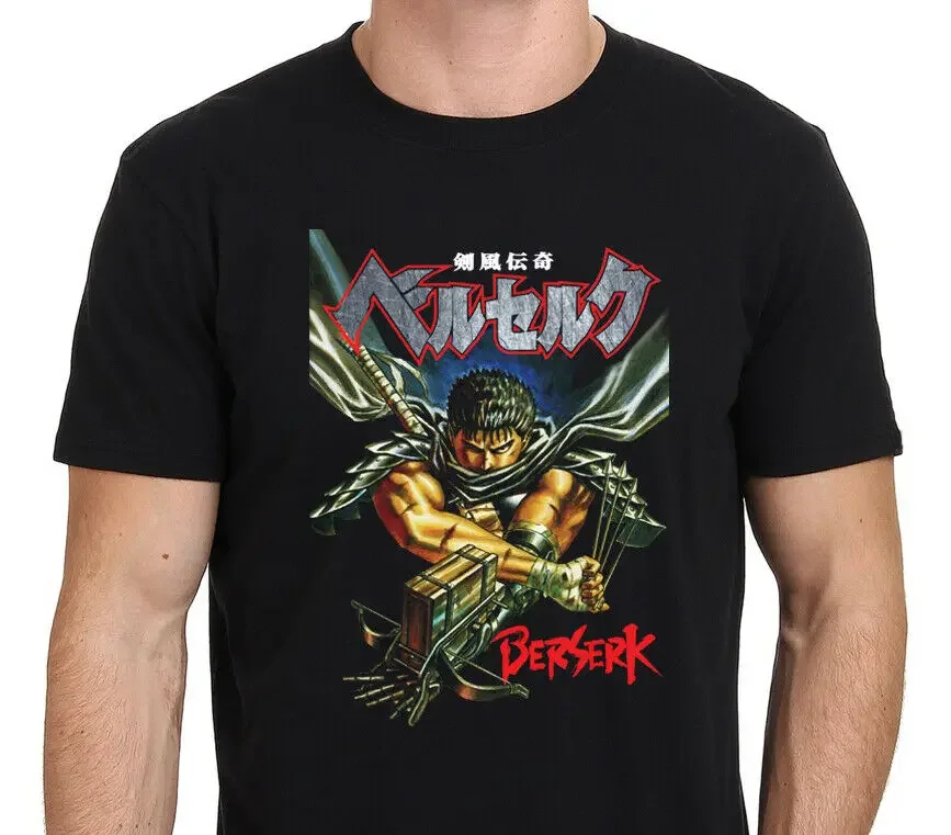 

Berserk Guts Anime Manga T-Shirt. Summer Cotton O-Neck Short Sleeve Mens T Shirt New S-3XL