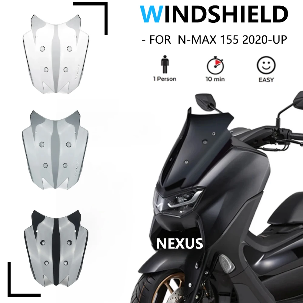 For Yamaha N-max 155 Nmax 155 N-max155 Nmax155 2020-UP Front Windscreen Windshield Motorcycle Wind Screen Shield Deflector Guar