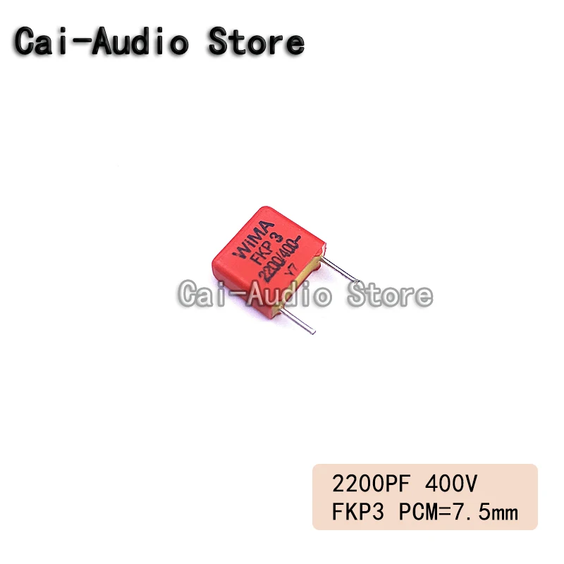 2PCS/5PCS/10PCS/Lot Brand NEW Germany WIMA FKP3 400V 2200PF 400V222 Film Capacitor 400V2.2NF 2200PF 222 Pitch 7.5mm FKP3G012202C