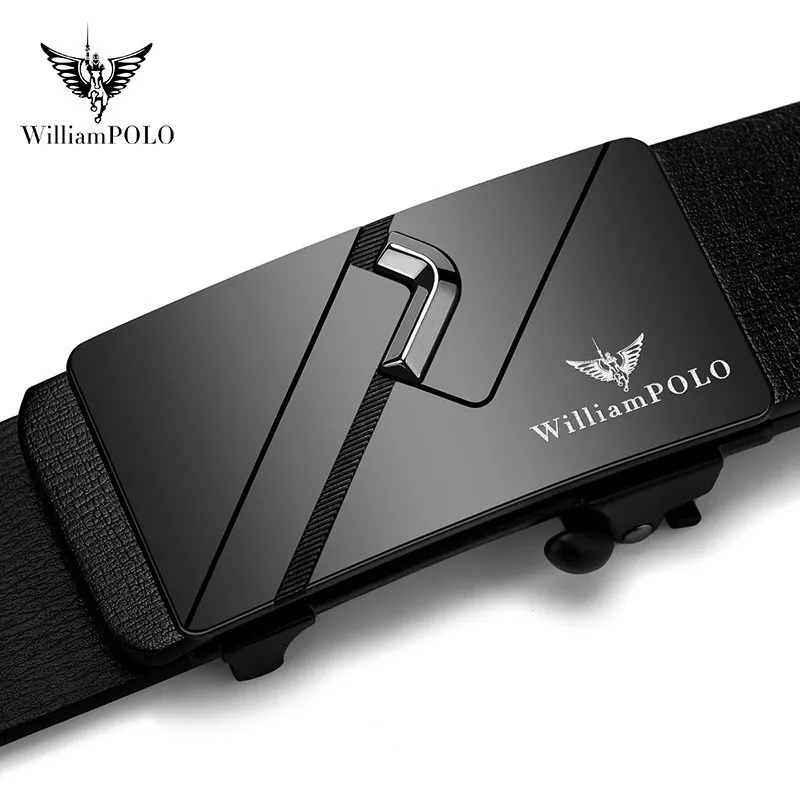 Genuine leather men\'s belt, high-end automatic buckle, business belt, fashionable and versatile personalized belt