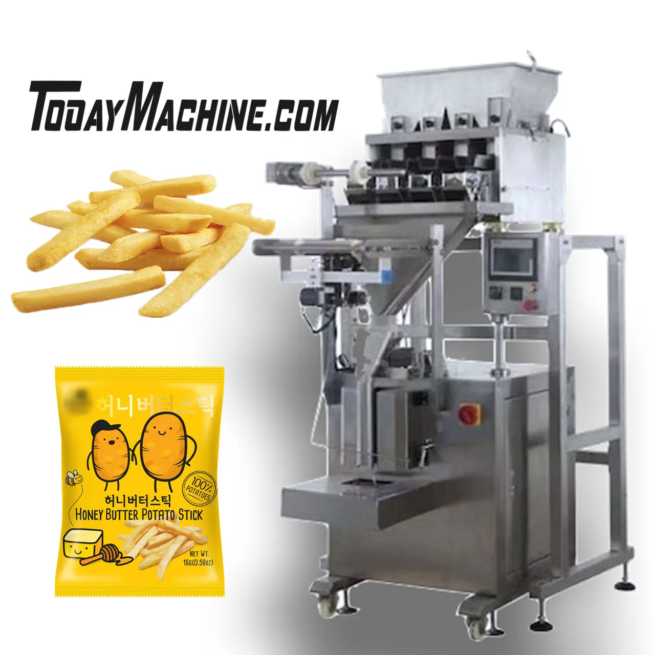 Automatic Vertical Linear Weigher Oatmeal Salt Sugar Rice Grain Nuts Bag Packing Machine