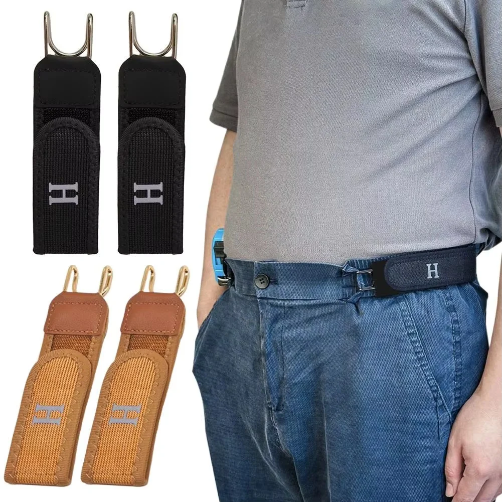 Upgraded invisible elastic buckleless belt velcro adjustable comfortable waist strap unisex casual daily wear gift belt for men